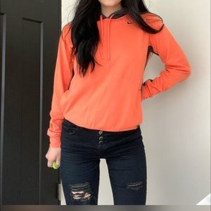 NIKE orange and grey hoodie Size M